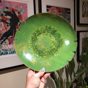 Lg Vintage Mid Century Enamel Ashtray or Catch All